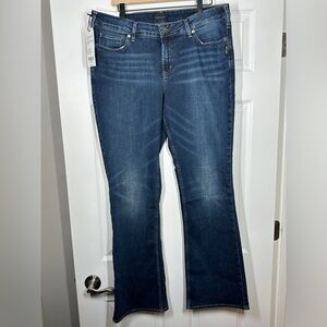 Silver Jeans Suki Slim Boot Mid Rise Curvy Size 16 Length 33